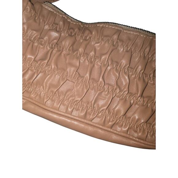 Rippled Bag Brown Zipper Closure - Picture 2 of 6